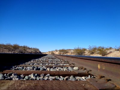 Railroad Tracks Close Up photo