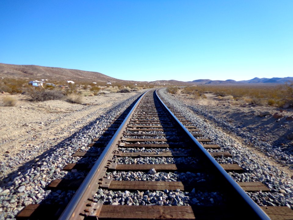 Railroad Tracks Close Up