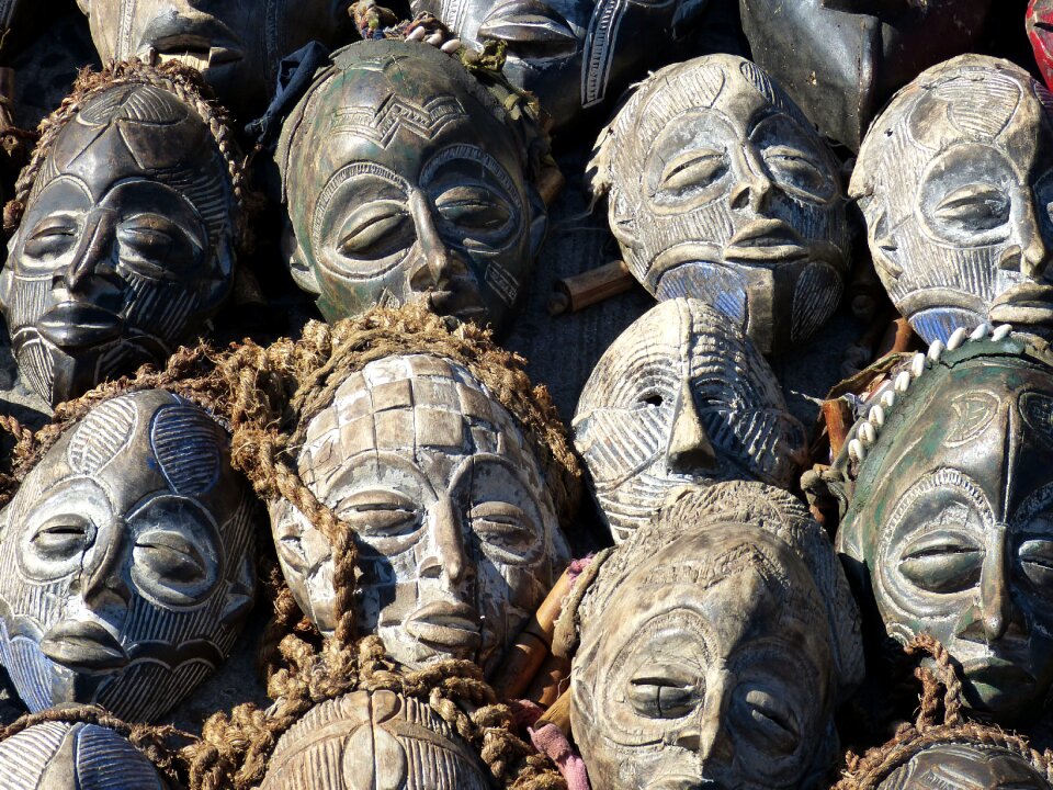 Africa wood mask