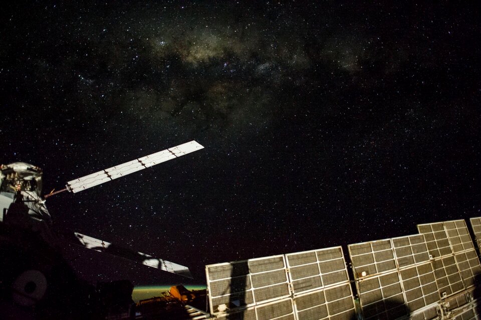 International space station dark universe