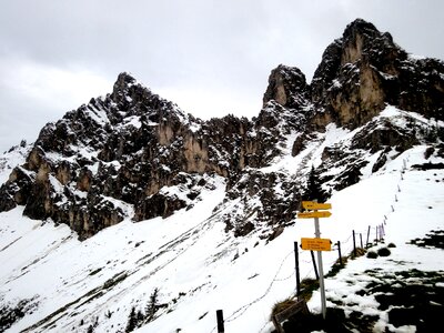 Winter winter hike landscape photo