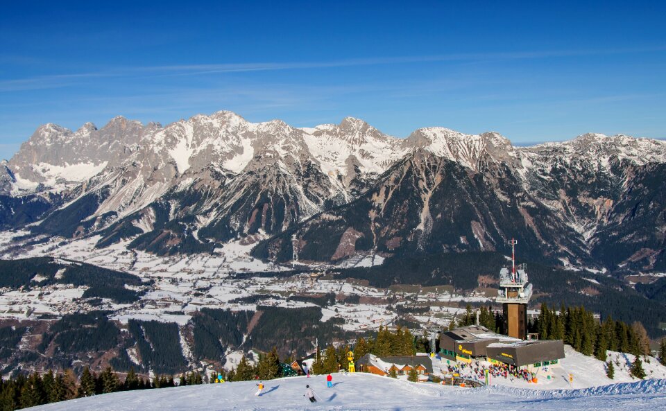 Snow ski slope mountains