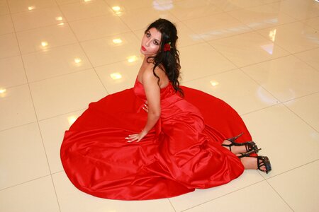 Red sensuality beauty