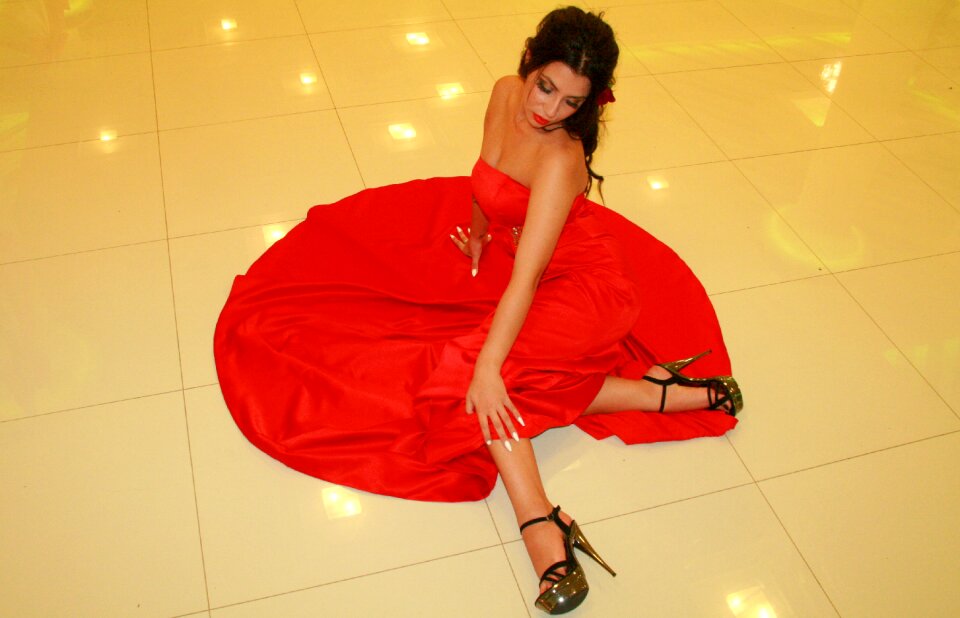 Red sensuality beauty