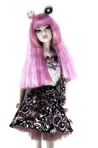 Fashion doll toys pink hair photo