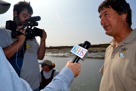 Project Leader of San Diego NWR Complex gets interviewed by KPBS photo