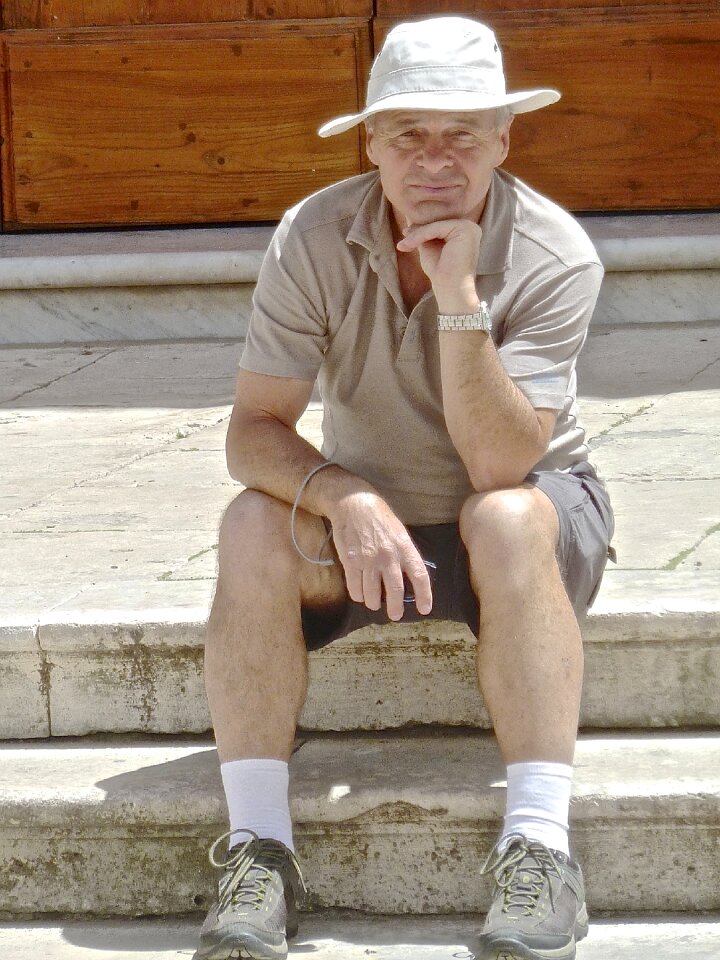 Person sitting portrait photo