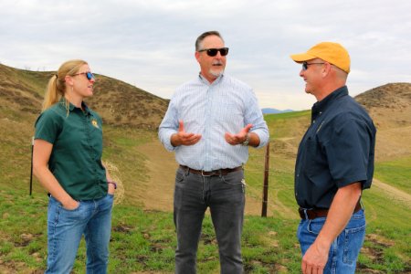 Matt Carpenter, Vice President of Environmental Resources (center) with U.S. Fish and Wildlife Service staff