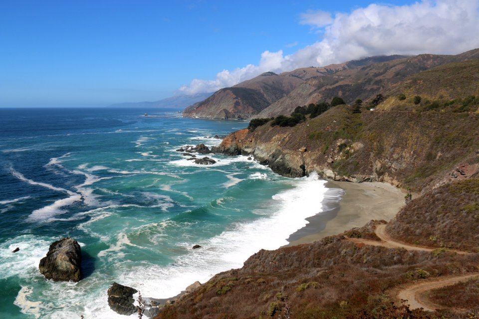 Beach along Big Sur