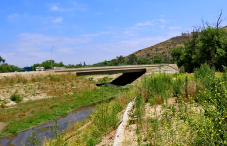 Underpass for wildlife along SR-76 in San Diego County recently constucted.