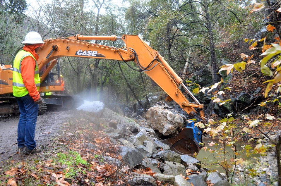 Dam removal in upper Trabuco Creek