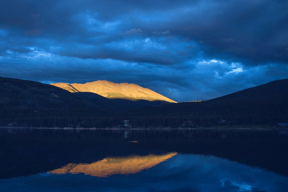 Lake storm sunlight