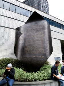 "Aldersgate Flame". Sculpture marking John Wesley's conversion experience photo