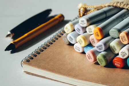 Colored pencils design photo