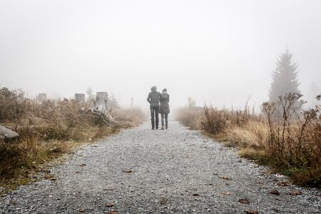 Foggy fog couple photo