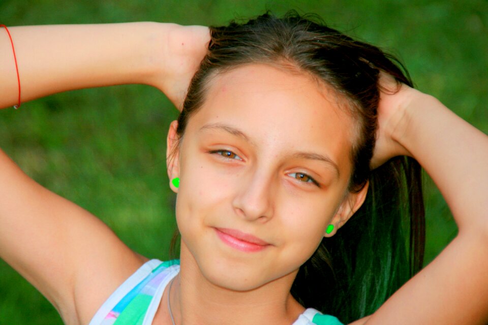 Beauty smile grass
