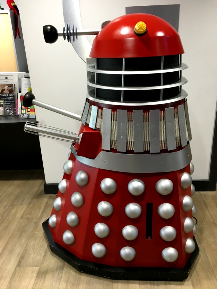The Dalek Has a Slot for Dropping off assignments. Inside the arts building at the University of Chichester