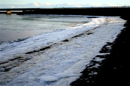 Icy Shore of Black Sand photo