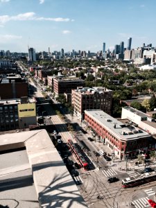 A bird's eye view of Queen West curtesy of The Morgan Freeman.