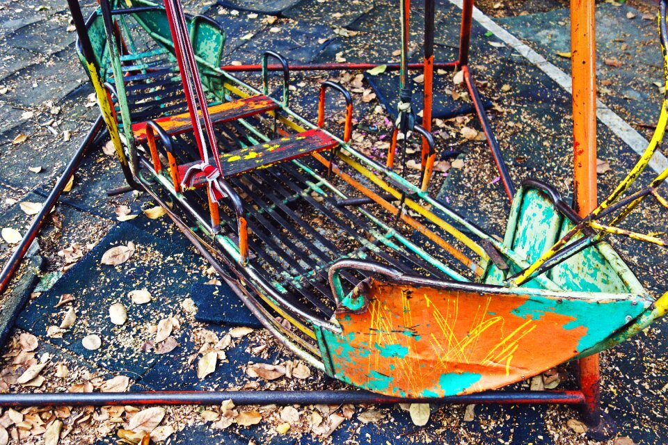 Playground creepy rusted