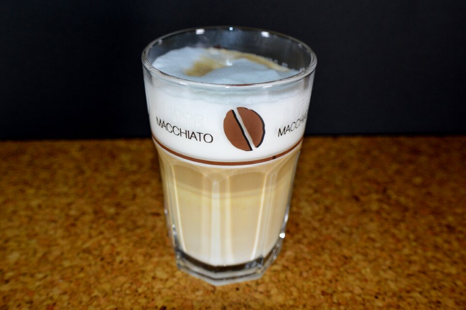 Drink latte macchiato foam