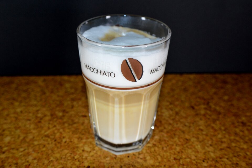 Drink latte macchiato foam photo