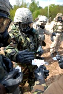 43rd Signal Battalion, conducts Common Task CBRN Training. photo