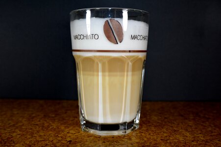 Drink latte macchiato foam photo