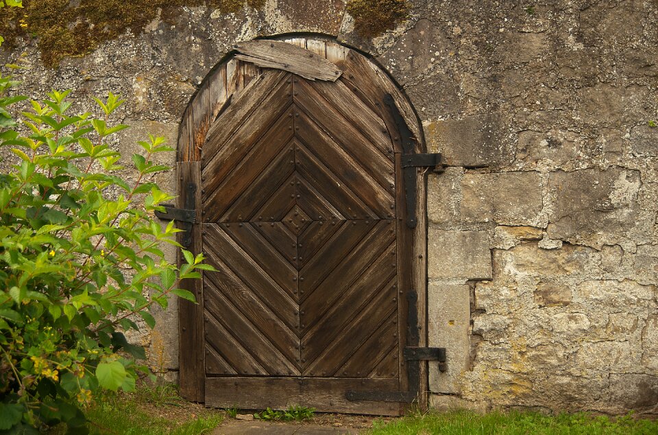 Wooden door wall old