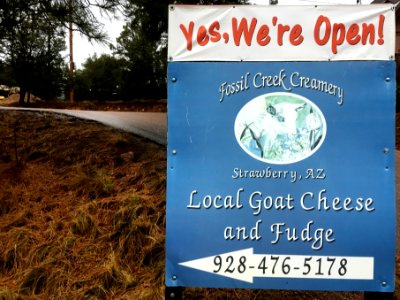 Open as in Local Goat Cheese and Fudge