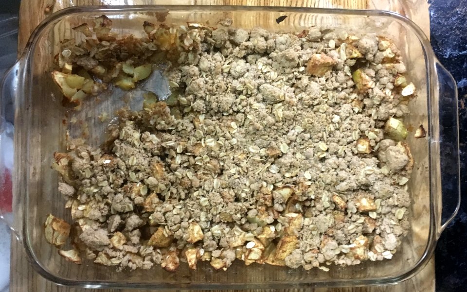 Trying a New Apple Crumble Recipe