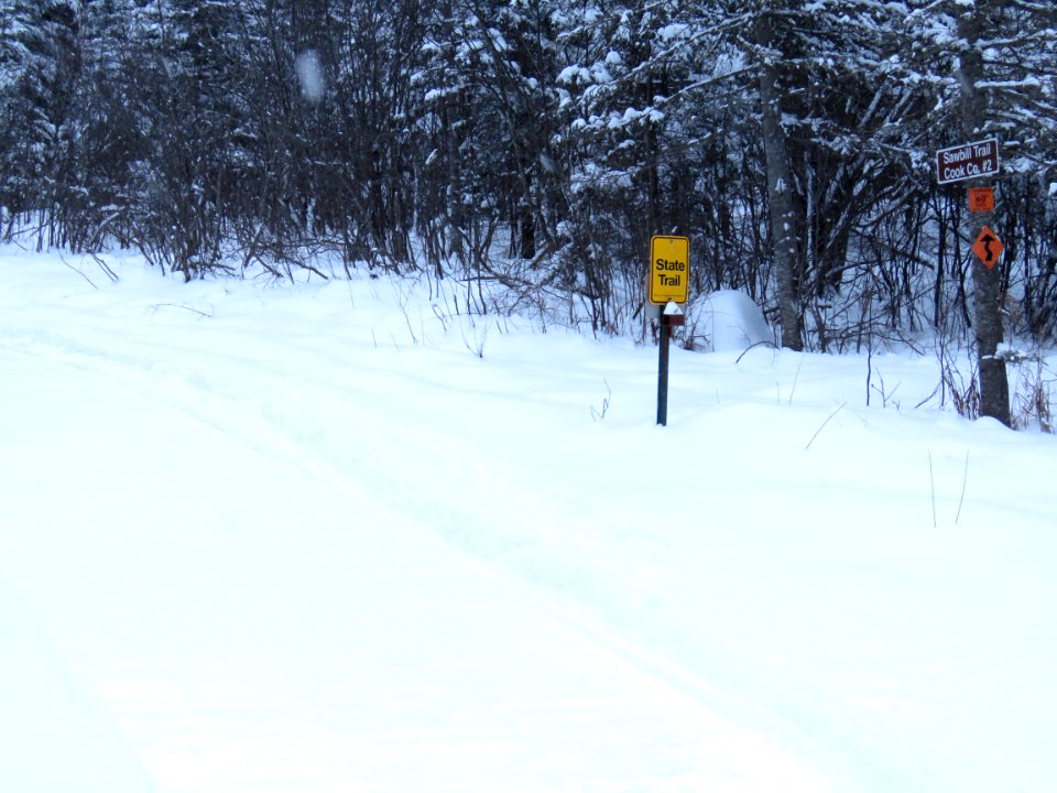 State grant in aid snowmobile trail in the Superior National Forest