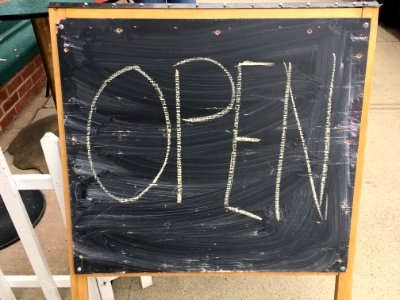 Open As in Chalkboard photo