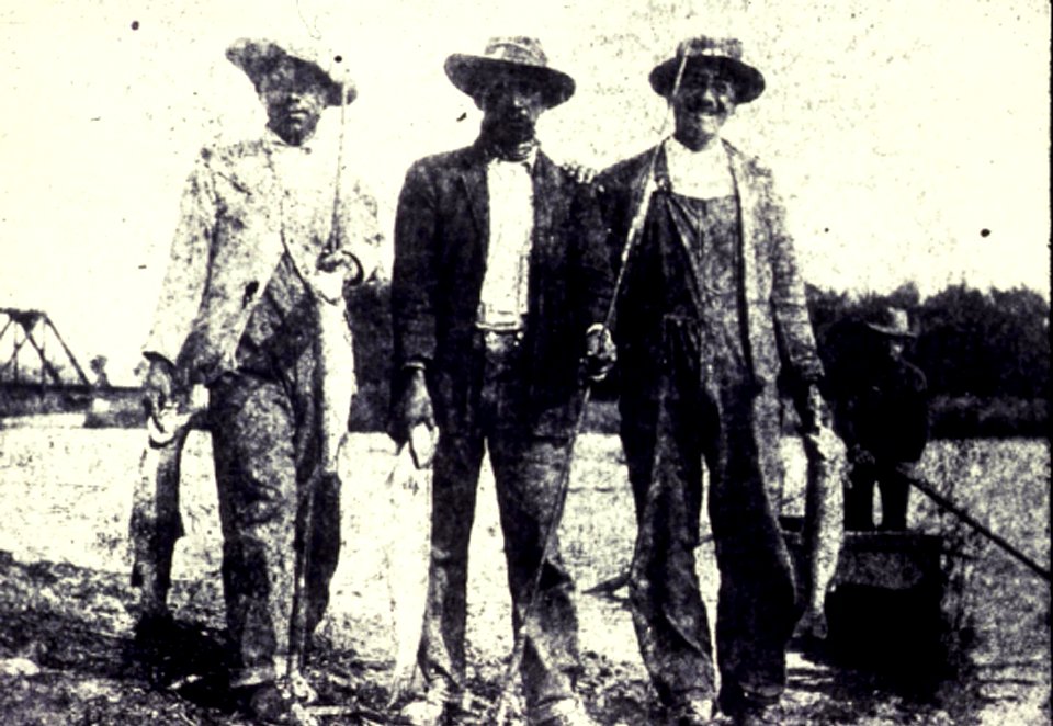 Ventura River Estuary Steelhead Anglers -Joe Sandoval, Augustine Estorga, Nick Morales - 1909