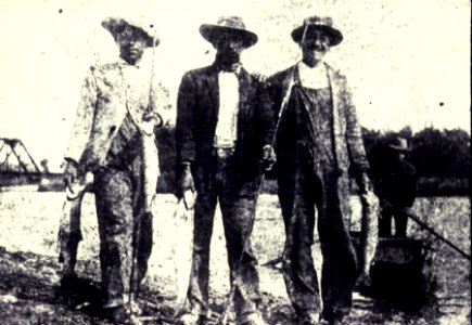 Ventura River Estuary Steelhead Anglers -Joe Sandoval, Augustine Estorga, Nick Morales - 1909
