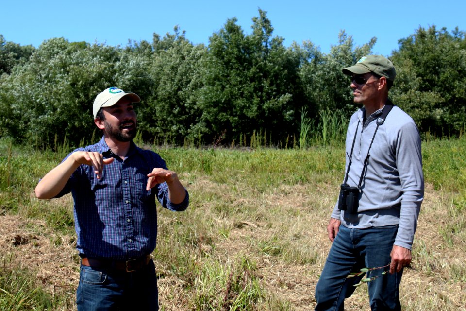 Jonathan Pilch, Watsonville Wetlands Watch, and Shawn Milar, U.S. Fish and Wildlife Service.
