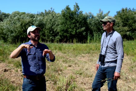 Jonathan Pilch, Watsonville Wetlands Watch, and Shawn Milar, U.S. Fish and Wildlife Service.