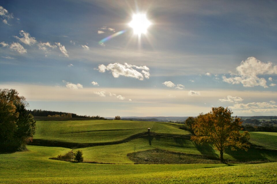 Sun autumn sky
