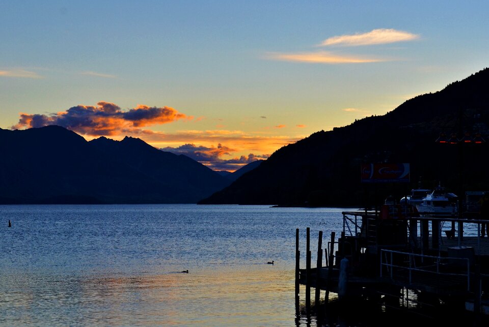 Landscape mountain pier