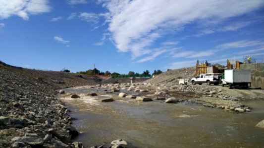 Howland Bypass - rock ramp construction