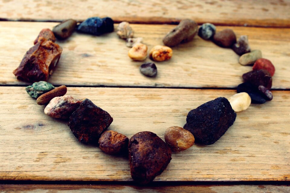 Wood background heart shape