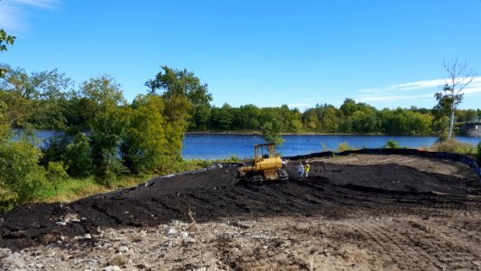 Howland Bypass site - filling the land to expand park