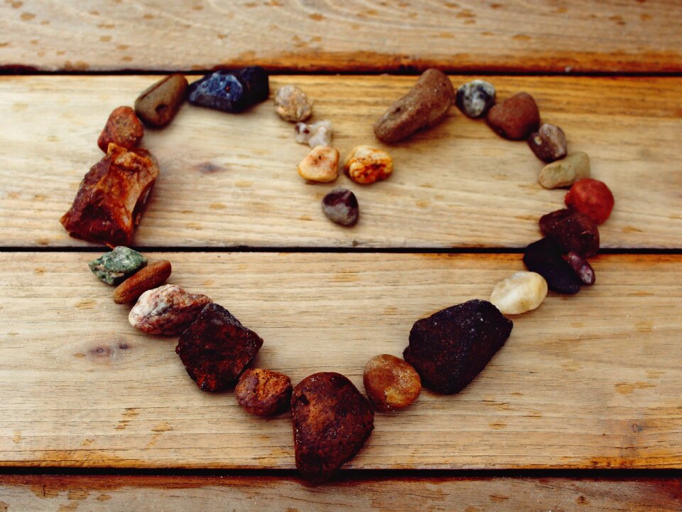 Wood background heart shape