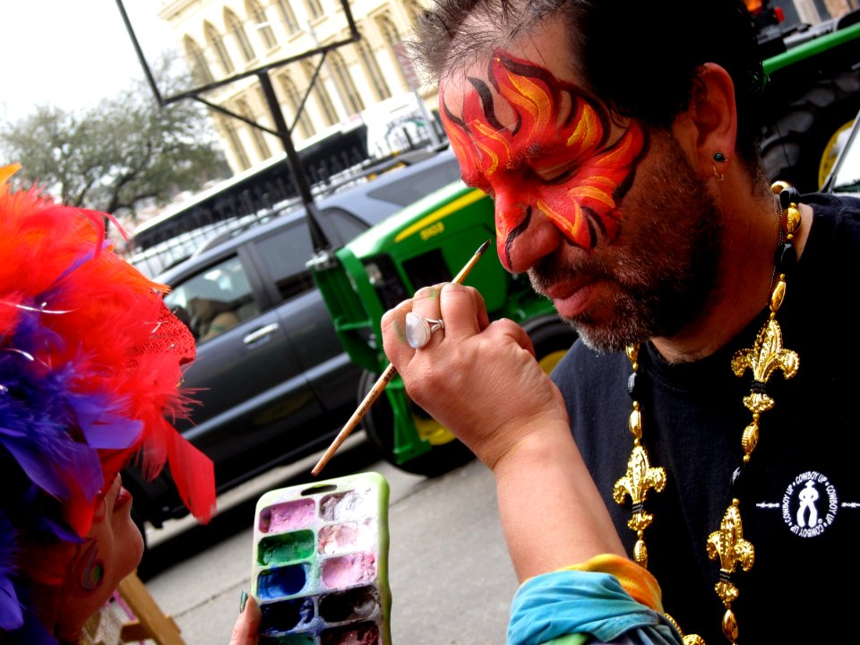Getting Flamed Face Painted