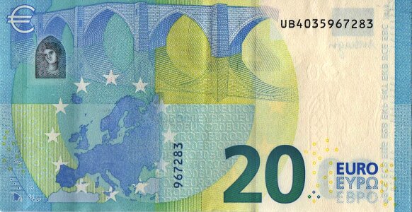 Currency 20 euro new