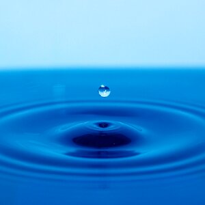 Water droplet blue time