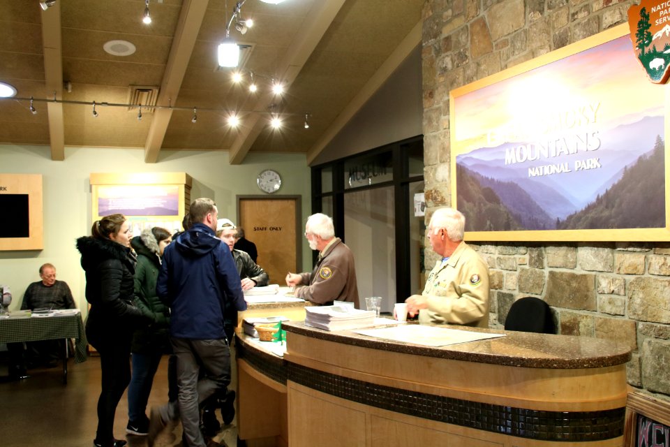 Volunteers assist visitors during the 2018 Festival of Christmas Past, December 8, 2018--Warren Bielenberg