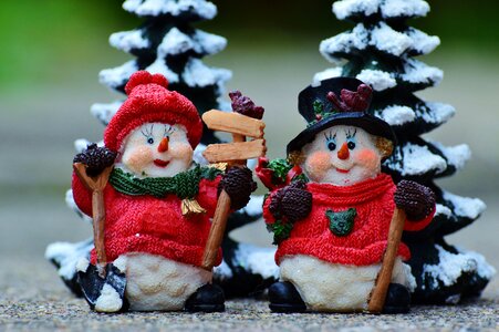 Snow snowmen wintry