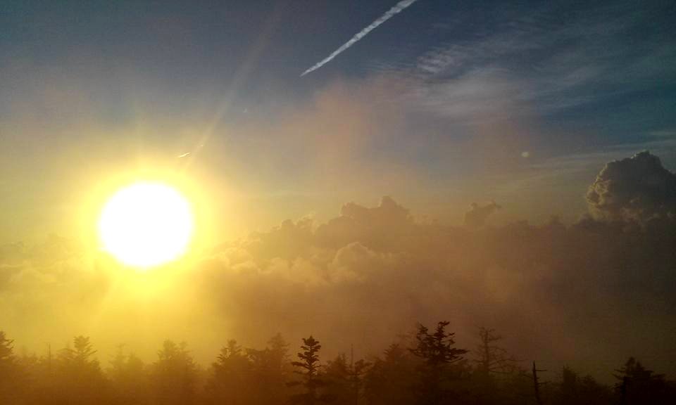 Sunset from Clingmans Dome tower, July 2015--Andrea Walton