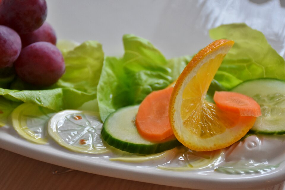 Cucumber salad green salad decoration